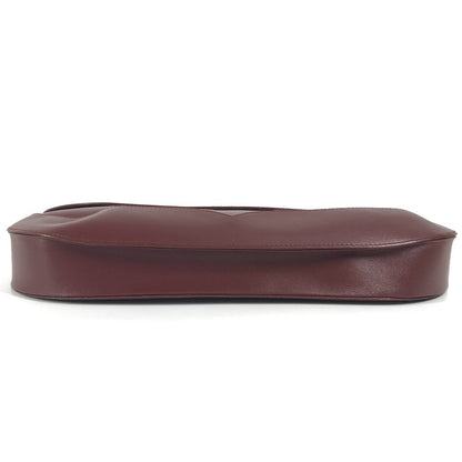 Cartier Clutch Bag Leather Bordeaux Must Line Logo Women
