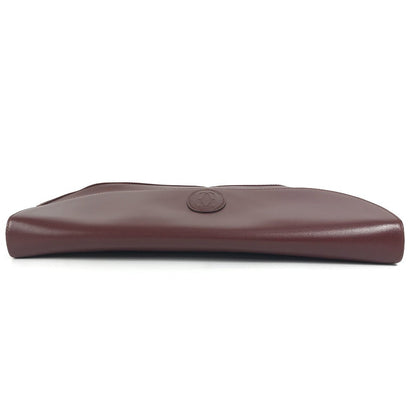 Cartier Clutch Bag Leather Bordeaux Must Line Logo Women