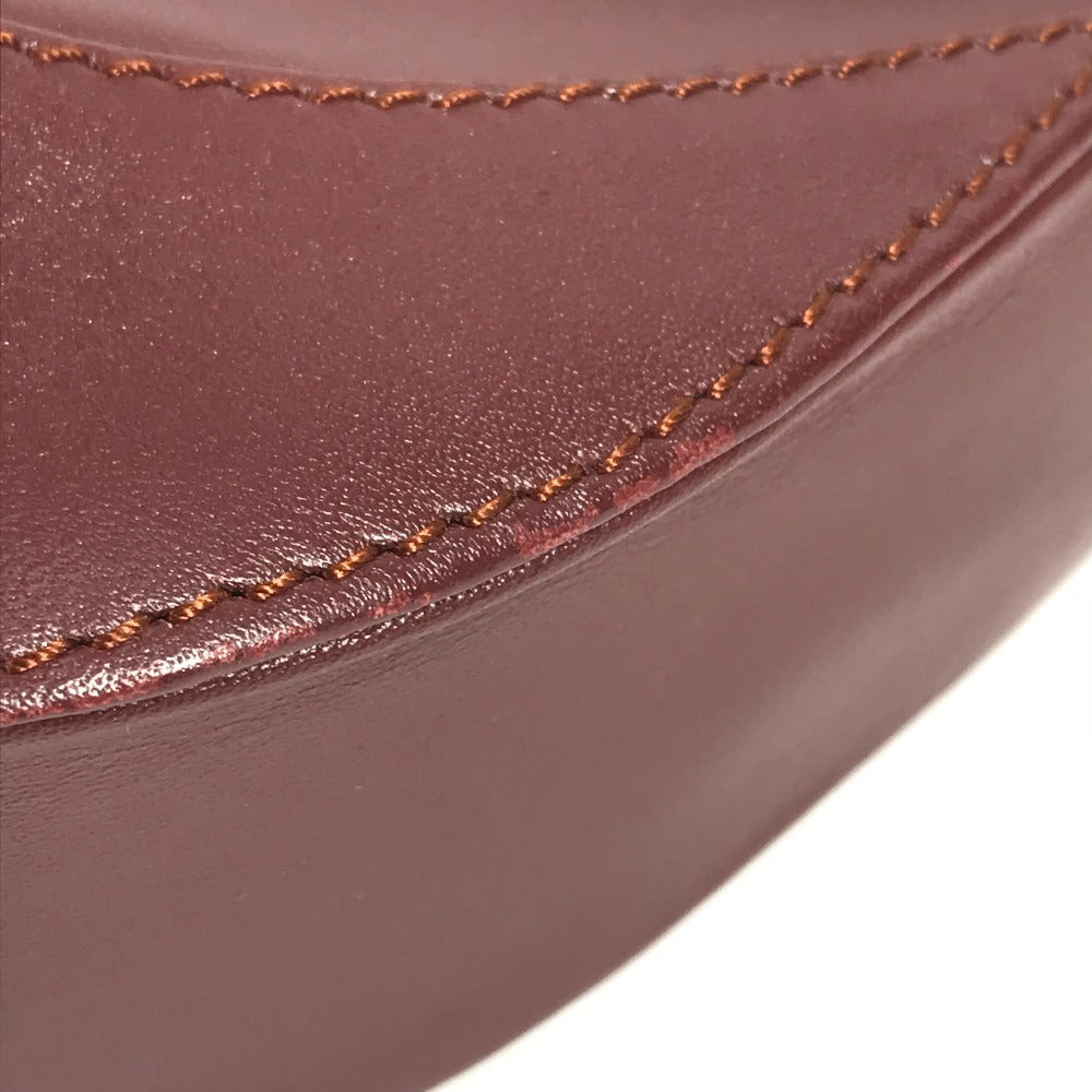 Cartier Clutch Bag Leather Bordeaux Must Line Logo Women