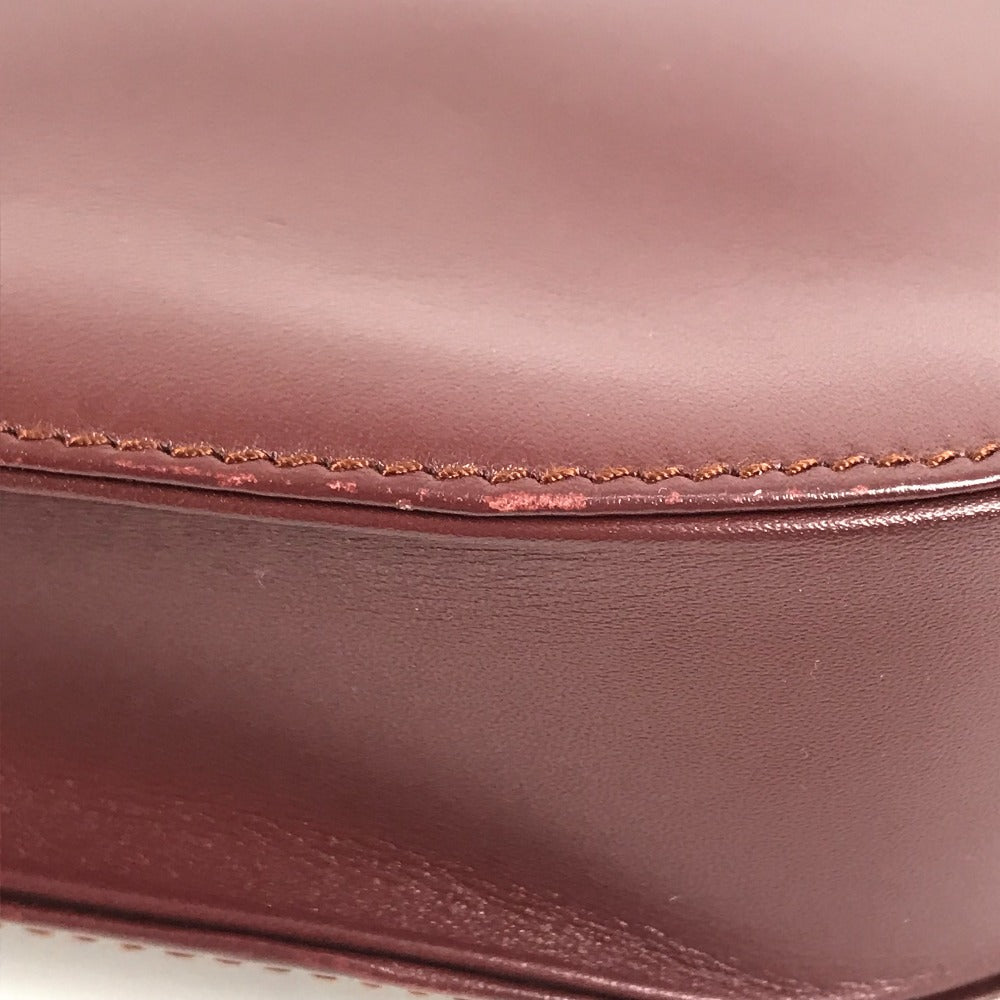 Cartier Clutch Bag Leather Bordeaux Must Line Logo Women
