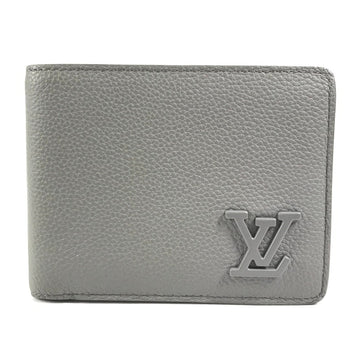 Louis Vuitton Folded Wallet M81026 Calf Leather Gray Lv Aerogram Portefeuille Multripru