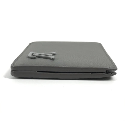 Louis Vuitton Folded Wallet M81026 Calf Leather Gray Lv Aerogram Portefeuille Multripru