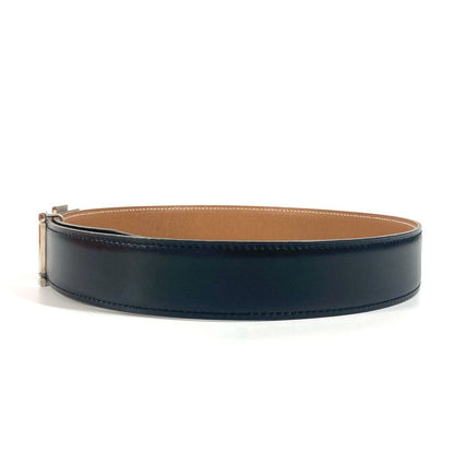 Hermes Belt Epsom, Box Calf Black X Gold H Belt 68