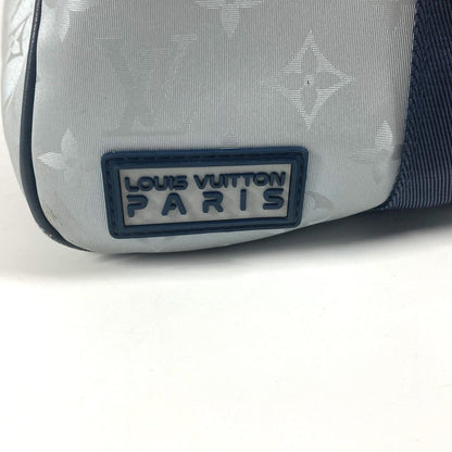 Louis Vuitton Boston Duffel Bag M44170 Canvas, Leather Silver Monogram Satellite Keepall