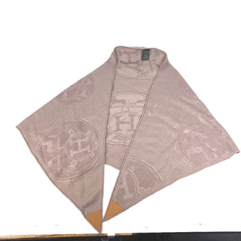 Hermes Scarf Cashmere, Silk Purple Pink Type Lozange 