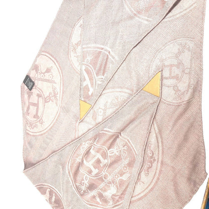 Hermes Scarf Cashmere, Silk Purple Pink Type Lozange "New Libris"