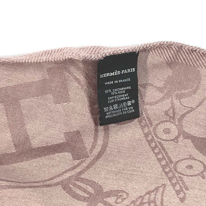 Hermes Scarf Cashmere, Silk Purple Pink Type Lozange "New Libris"