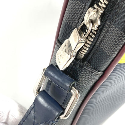 Louis Vuitton Shoulder Bag M55100 Damier Graphite Canvas, Epi Leather Navy Epidamie Graffit Danube