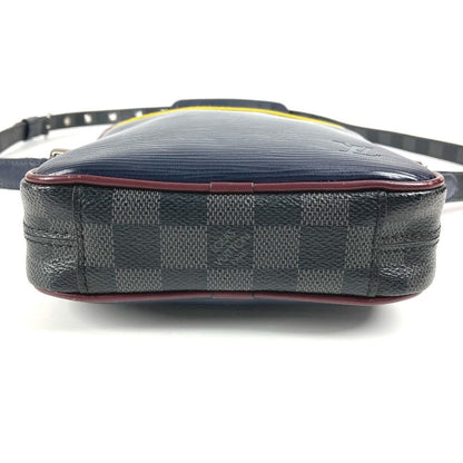Louis Vuitton Shoulder Bag M55100 Damier Graphite Canvas, Epi Leather Navy Epidamie Graffit Danube