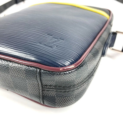 Louis Vuitton Shoulder Bag M55100 Damier Graphite Canvas, Epi Leather Navy Epidamie Graffit Danube