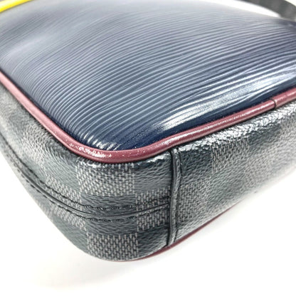 Louis Vuitton Shoulder Bag M55100 Damier Graphite Canvas, Epi Leather Navy Epidamie Graffit Danube