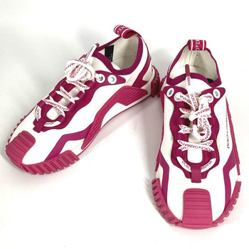 Dolce&Gabbana Sneakers Fabric Pink Total Logo 37.5