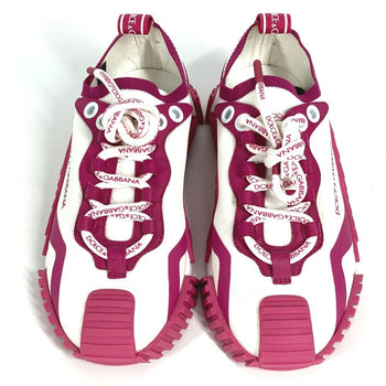 Dolce&Gabbana Sneakers Fabric Pink Total Logo 37.5