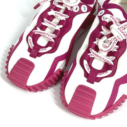 Dolce&Gabbana Sneakers Fabric Pink Total Logo 37.5