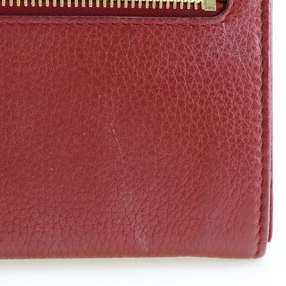 Prada Long Wallet Purse 1Mh132 Leather Red Vitterodino Women