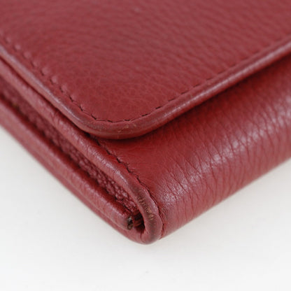 Prada Long Wallet Purse 1Mh132 Leather Red Vitterodino Women