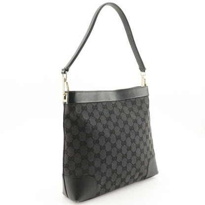 Gucci Shoulder Bag 001.4231 Gg Canvas Black One Belt Women