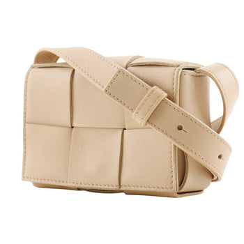 Bottegaveneta Shoulder Bag 666688 Vmay1 Lambskin Beige Intrecciato Candy Cassette Unisex(Unisex)