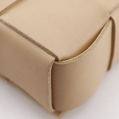 Bottegaveneta Shoulder Bag 666688 Vmay1 Lambskin Beige Intrecciato Candy Cassette Unisex(Unisex)
