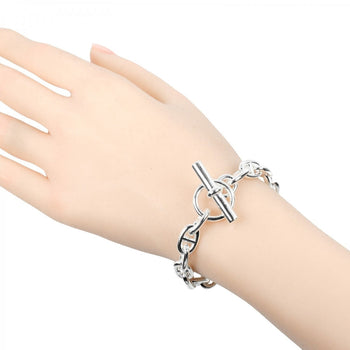 Hermes Bracelet Silver925 Silver Chene Dunkle Pm