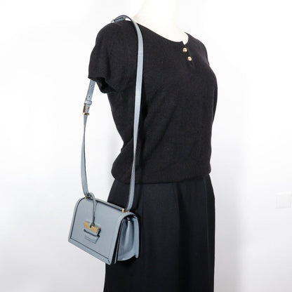Loewe Shoulder Bag Calfskin Light Blue Small Barcelona Women