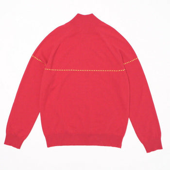 Hermes Sweater Cashmere 100% Pink Type/Yellow (Orange) Type Mens Xl