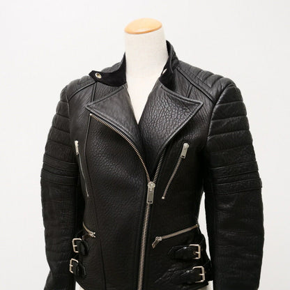 Celine Jacket Genuine Leather Black Women M