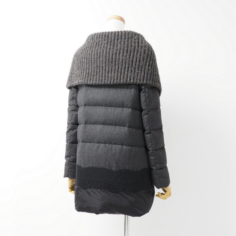 Moncler Jacket 220934992350-54441 Wool Charcoal Gray Ocelot Zero(Equivalent To S)
