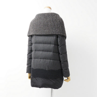 Moncler Jacket 220934992350-54441 Wool Charcoal Gray Ocelot Zero(Equivalent To S)