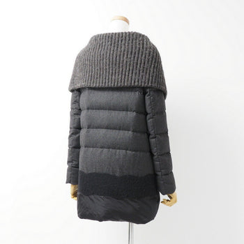 Moncler Jacket 220934992350-54441 Wool Charcoal Gray Ocelot Zero(Equivalent To S)
