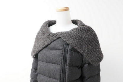 Moncler Jacket 220934992350-54441 Wool Charcoal Gray Ocelot Zero(Equivalent To S)