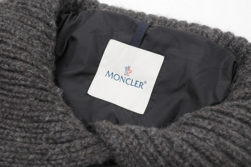 Moncler Jacket 220934992350-54441 Wool Charcoal Gray Ocelot Zero(Equivalent To S)