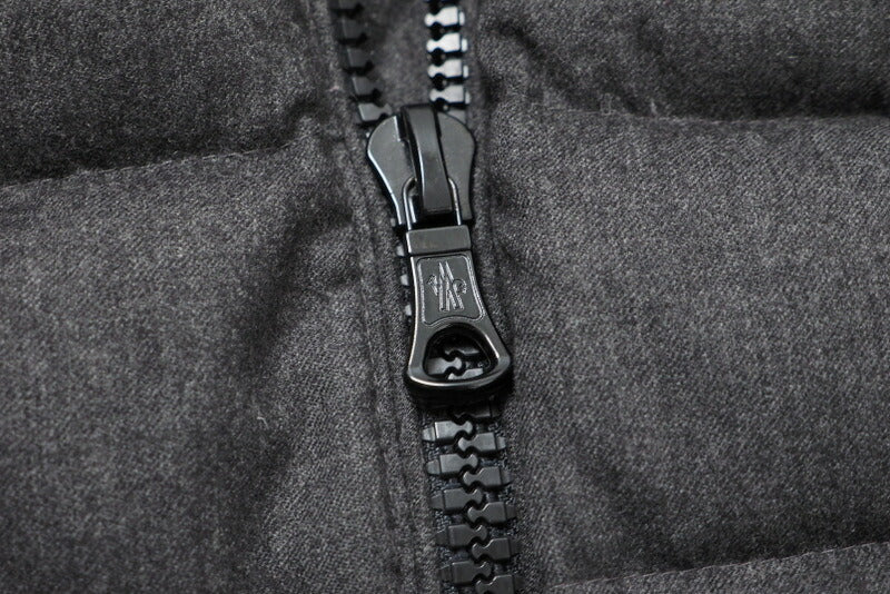 Moncler Jacket 220934992350-54441 Wool Charcoal Gray Ocelot Zero(Equivalent To S)