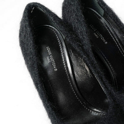 Louis Vuitton Pumps 1A93L4 Mohair Black / Silver Women 37.5