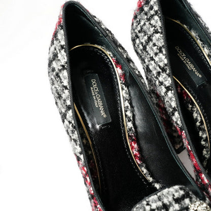 Dolce&Gabbana Pumps 1-6340 Tweed Gray / Black / Red Women 37