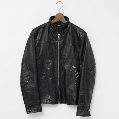 Dolce&Gabbana Riders Jacket G9508L/Fulh6 Leather Black Mens 44