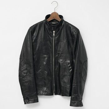 Dolce&Gabbana Riders Jacket G9508L/Fulh6 Leather Black Mens 44