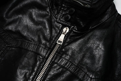 Dolce&Gabbana Riders Jacket G9508L/Fulh6 Leather Black Mens 44