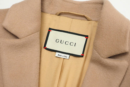 Gucci Coat 455739 Zgw07 Wool Light Beige Women 38