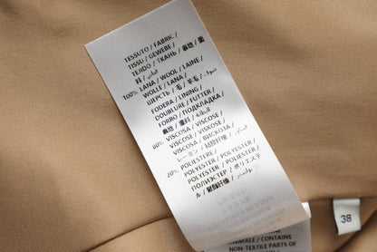 Gucci Coat 455739 Zgw07 Wool Light Beige Women 38