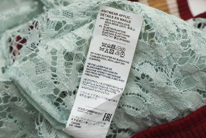 Dolce&Gabbana Cardigan F9J68Z G7Bch Cotton Bordeaux/Brown/Light Blue/Pink Women 38
