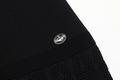 Chanel Knit P32692K00779 80% Rayon, 20% Nylon Black Women 42