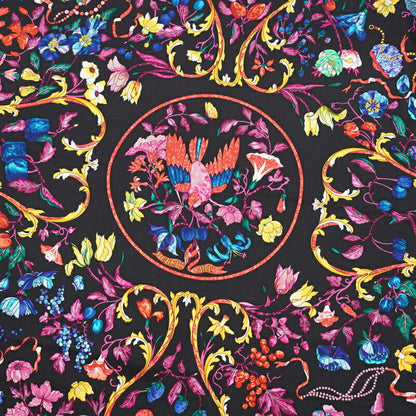 Hermes Scarf 100% Silk Yellow / Black Women