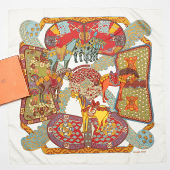 Hermes Scarf 100% Silk Ivory