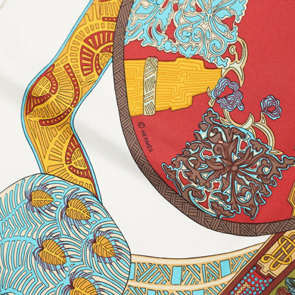 Hermes Scarf 100% Silk Ivory