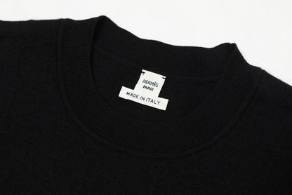 Hermes Knit 26-7730 Cashmere, Silk Black 34