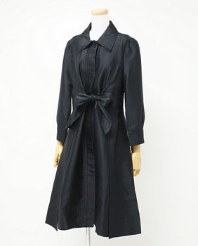 Celine Coat 322.7307692 Silk Black Women 38