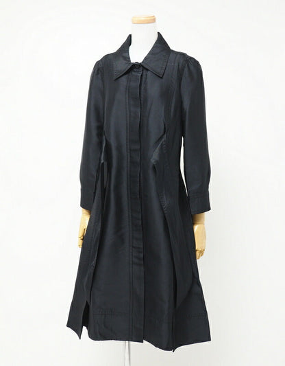 Celine Coat 322.7307692 Silk Black Women 38