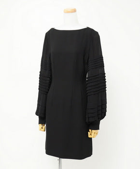 Louis Vuitton One Piece Fgro44Hoj 983N Silk Black Women 34