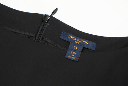 Louis Vuitton One Piece Fgro44Hoj 983N Silk Black Women 34